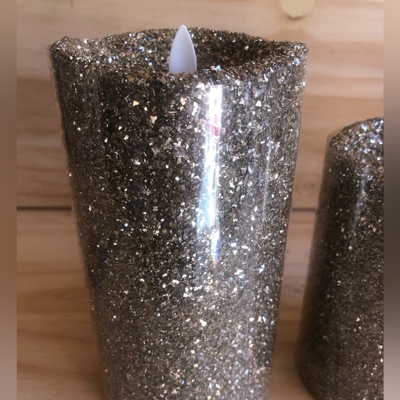 Luminara Accents Luminara Flameless Candles Champagne Glitter 57